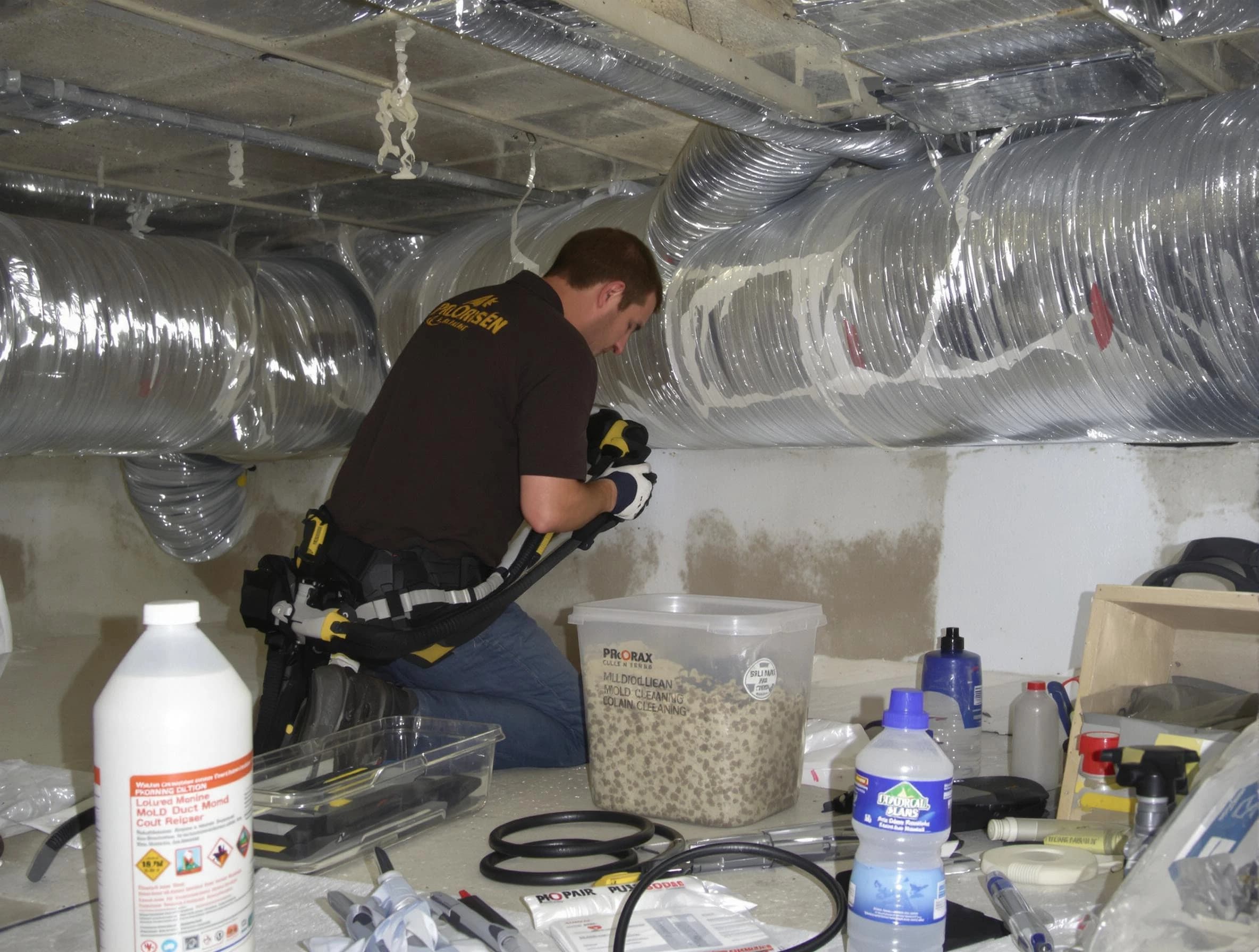 El Mirage Air Duct Cleaning specialist performing professional mold removal from air ducts in El Mirage