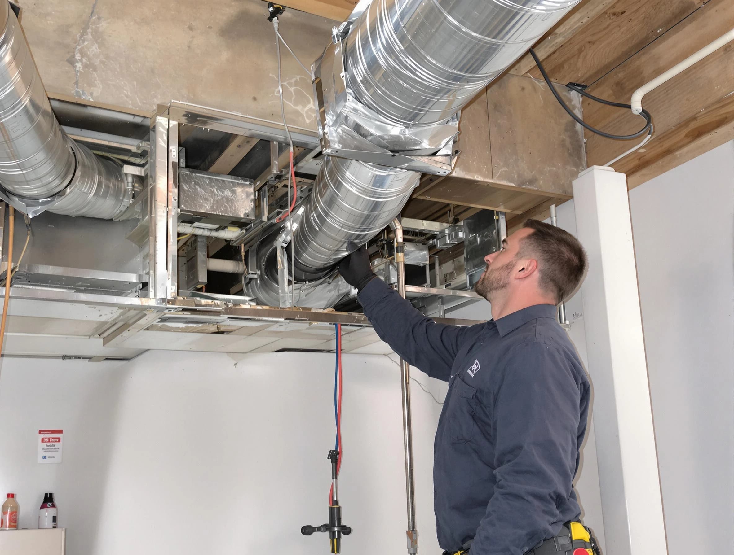 El Mirage Air Duct Cleaning technician performing professional air duct repair using specialized tools in El Mirage