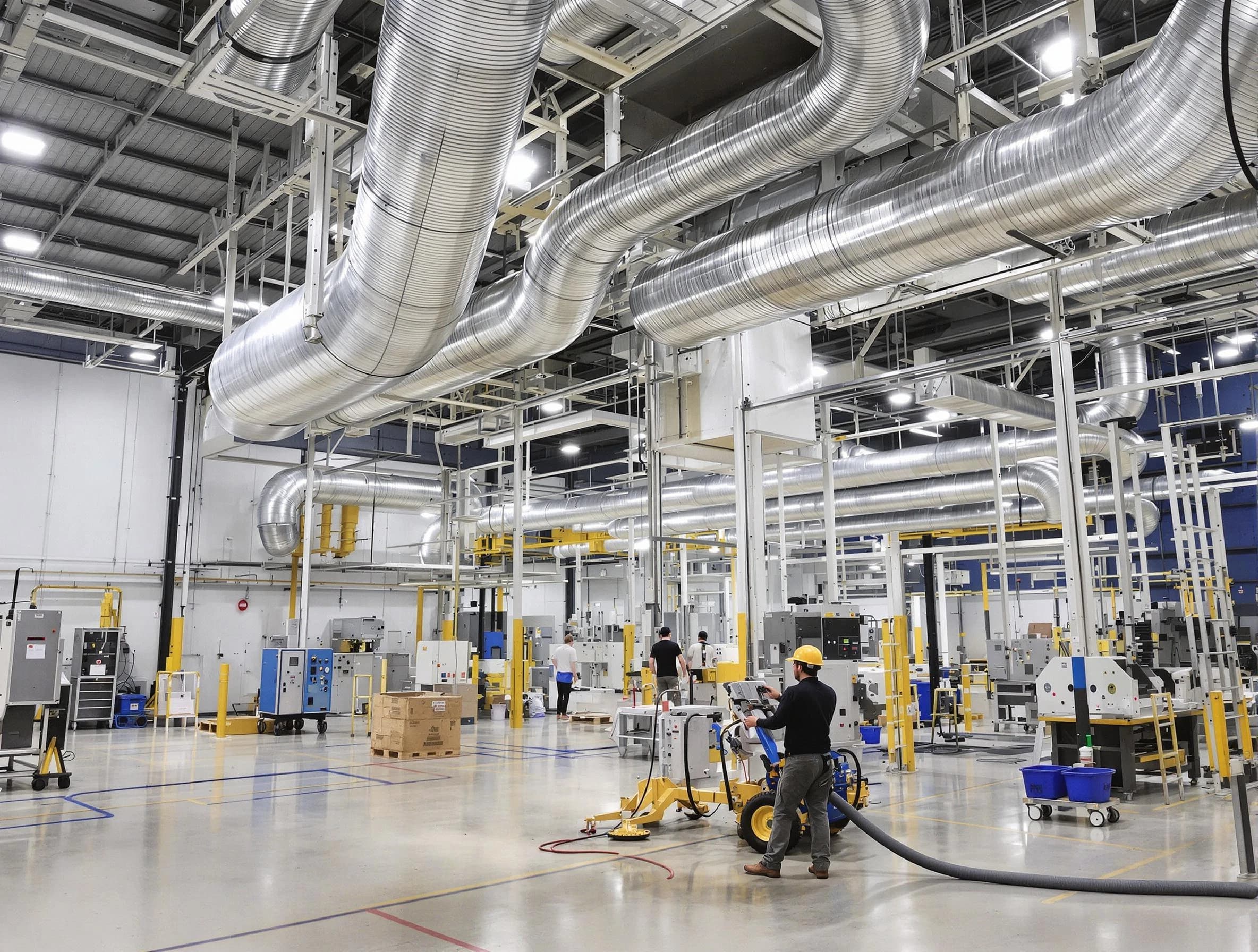 El Mirage Air Duct Cleaning team performing comprehensive industrial duct cleaning at a large facility in El Mirage