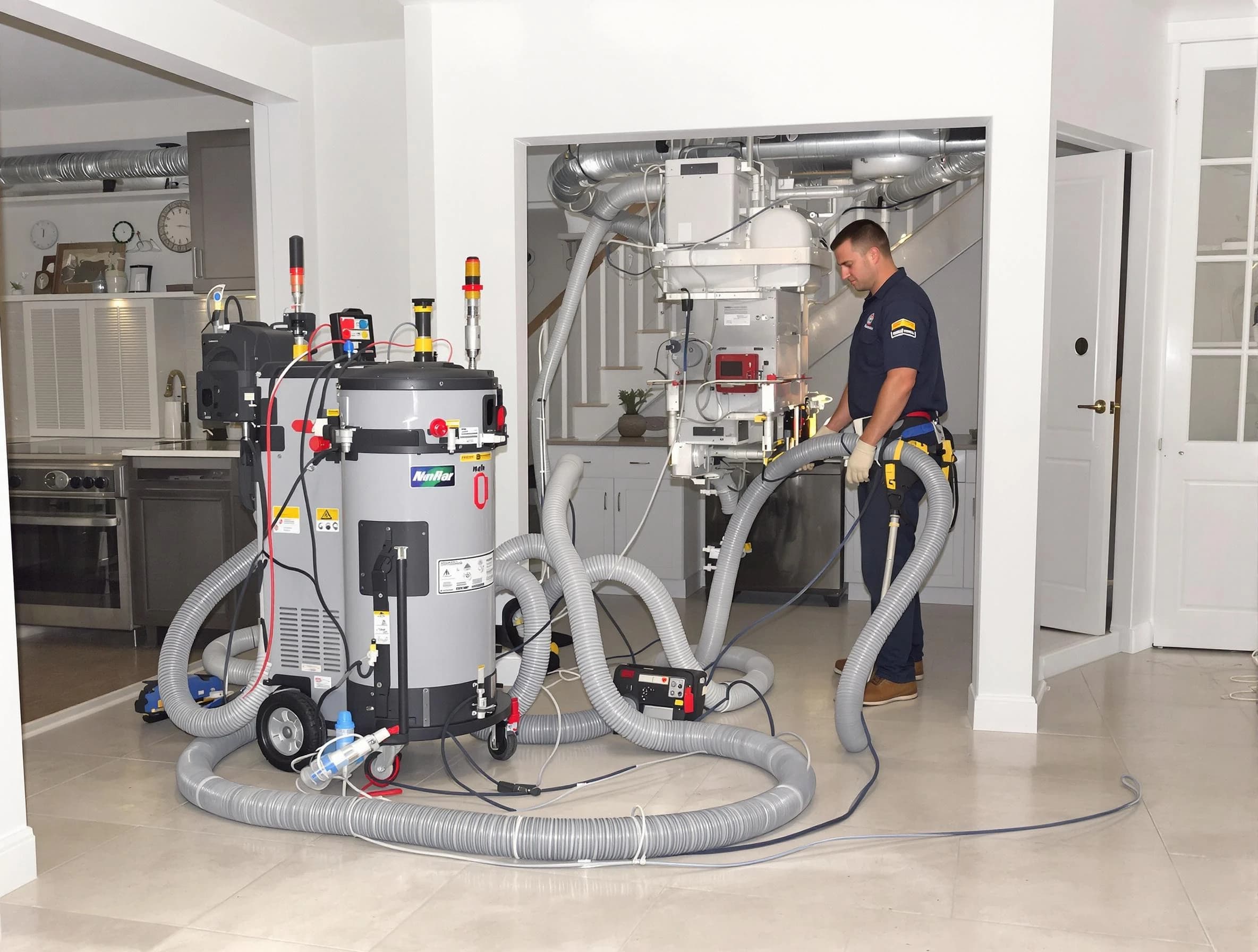 El Mirage Air Duct Cleaning technician operating negative pressure cleaning equipment for thorough duct maintenance in El Mirage