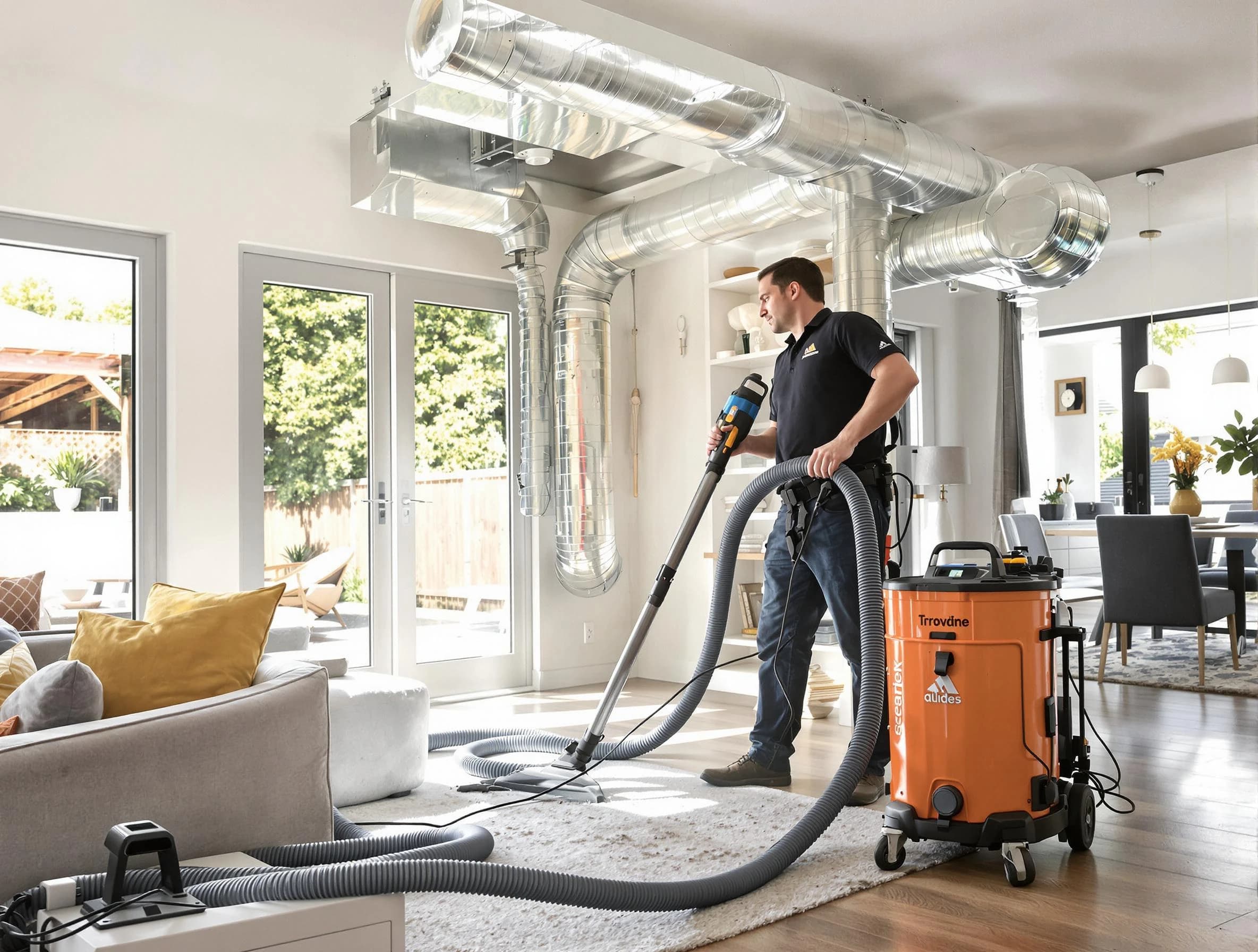 El Mirage Air Duct Cleaning specialist performing thorough residential duct cleaning using advanced equipment in El Mirage