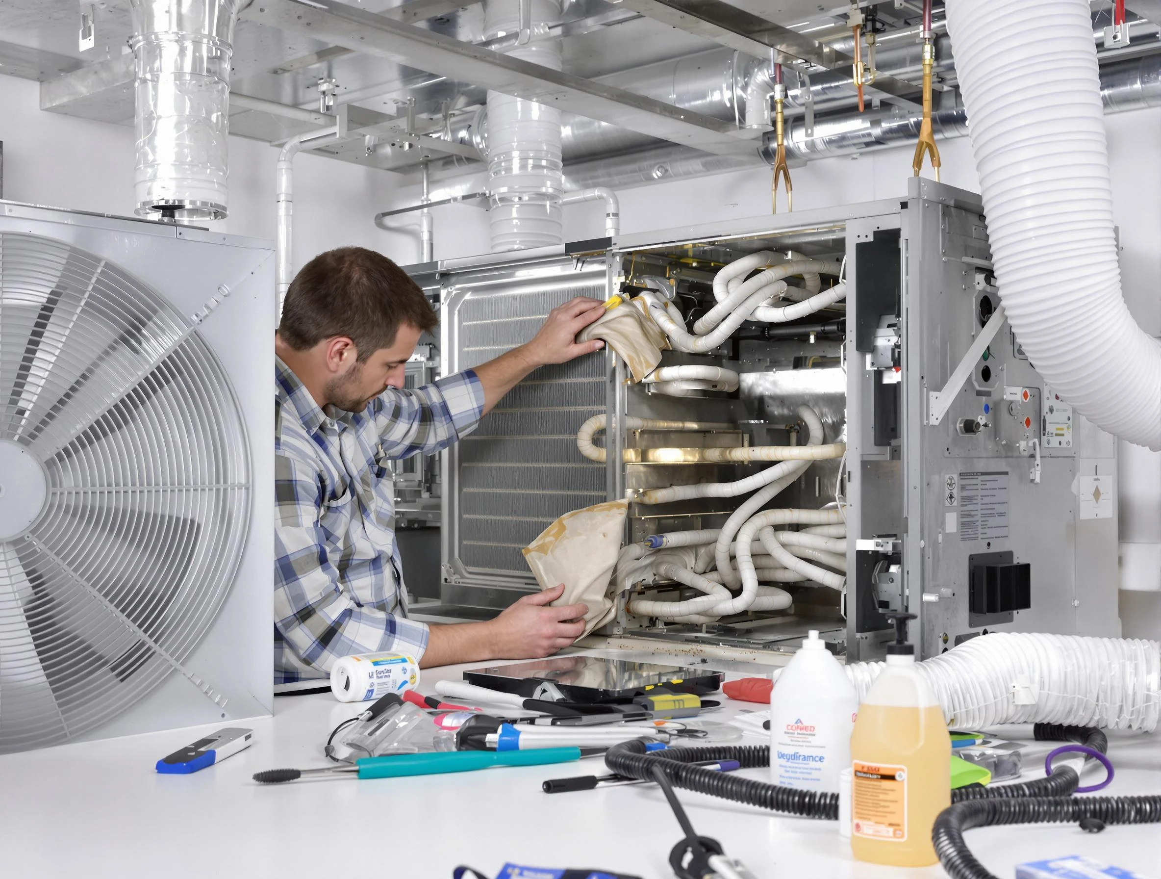 El Mirage Air Duct Cleaning specialist performing precision AC coil cleaning in El Mirage