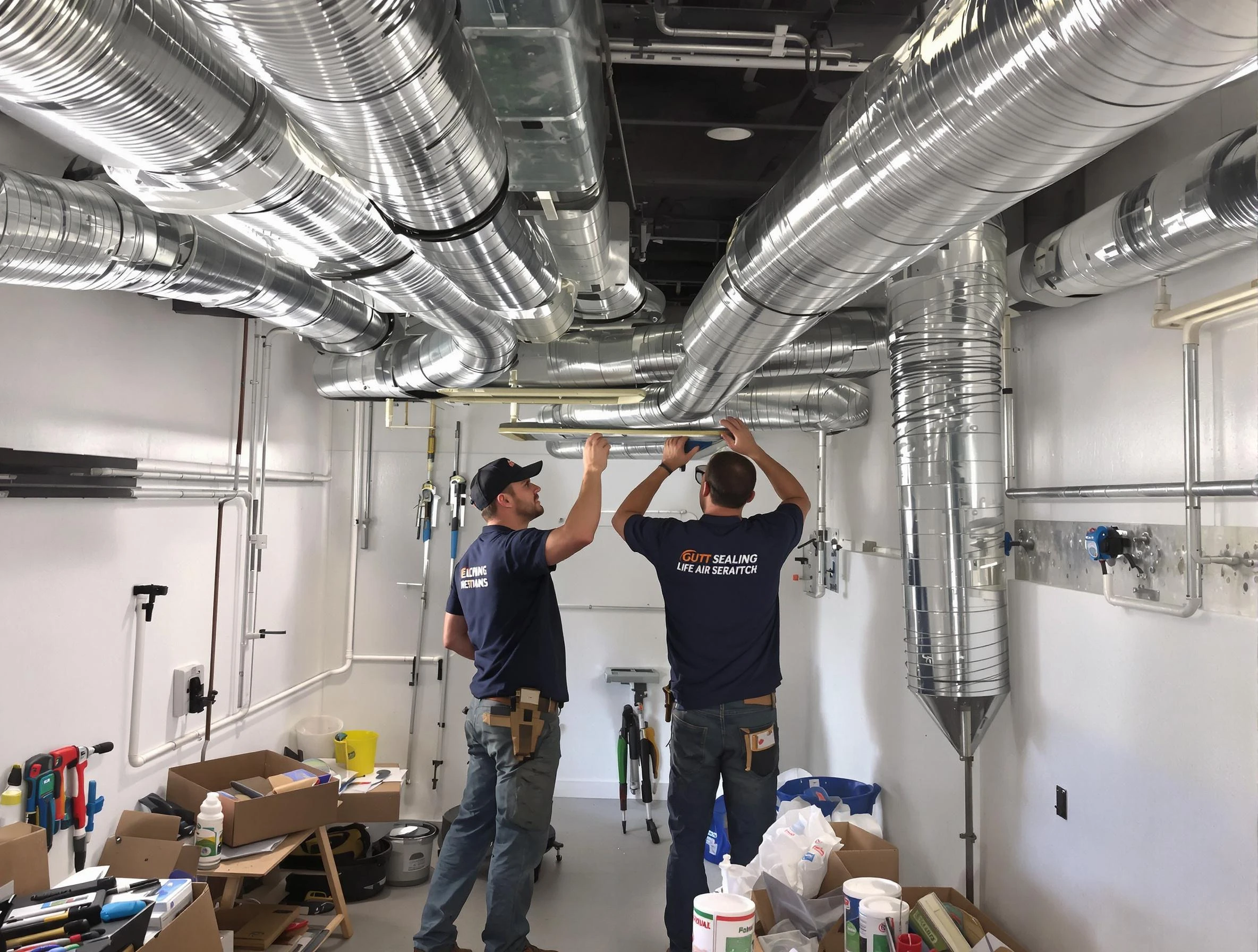 El Mirage Air Duct Cleaning technician applying professional duct sealing solutions in El Mirage
