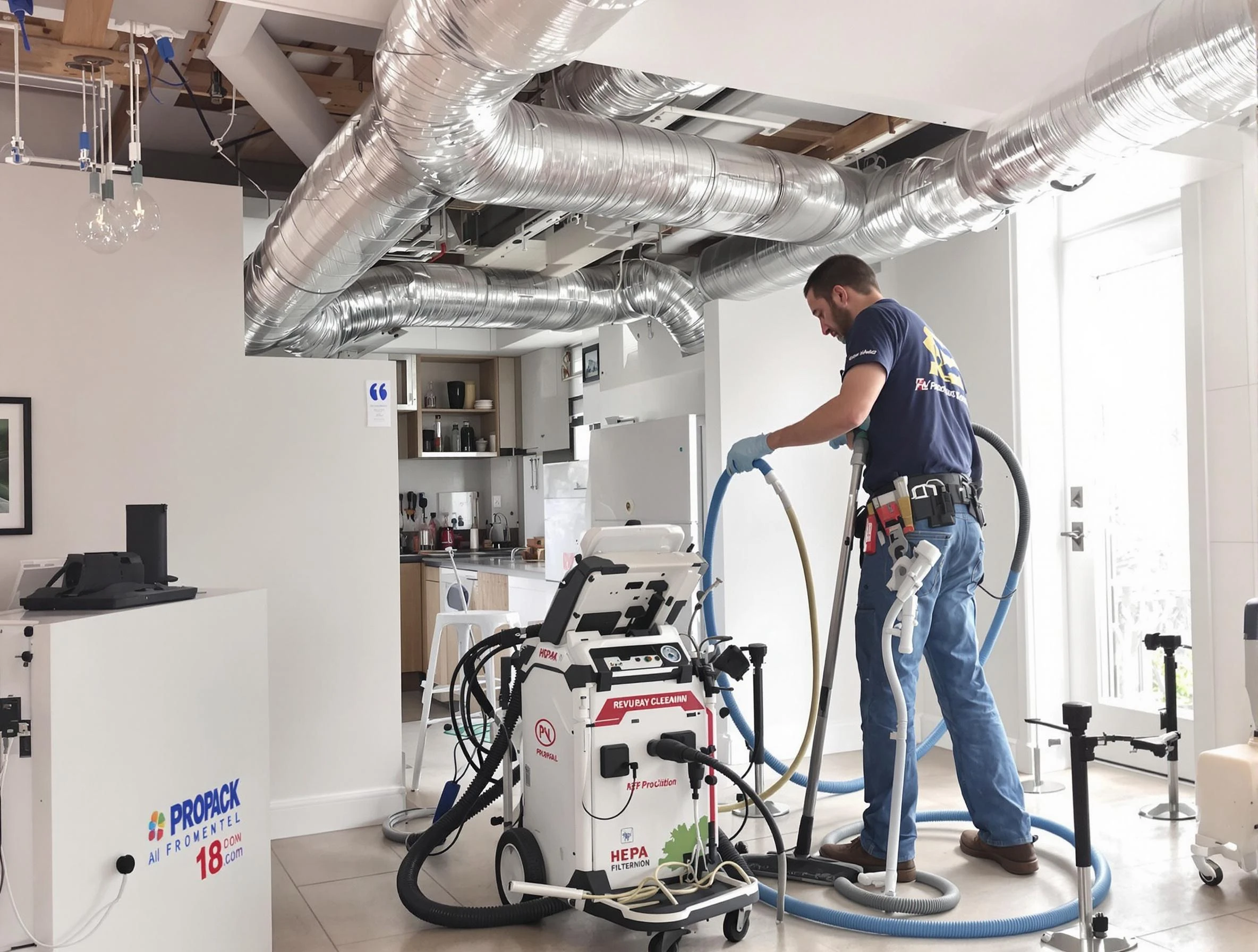 El Mirage Air Duct Cleaning technician performing advanced pure duct cleaning with specialized equipment in El Mirage